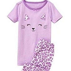 Gymboree Girls Cat Leopard Pjs Pajamas 3 NEW